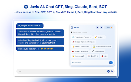 Jarvis AI Assistant - 谷歌插件