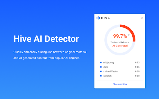 Hive AI Detector - 谷歌插件