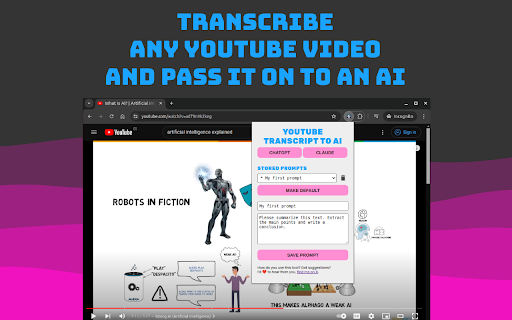 YouTube AI Insights Extension - 谷歌插件