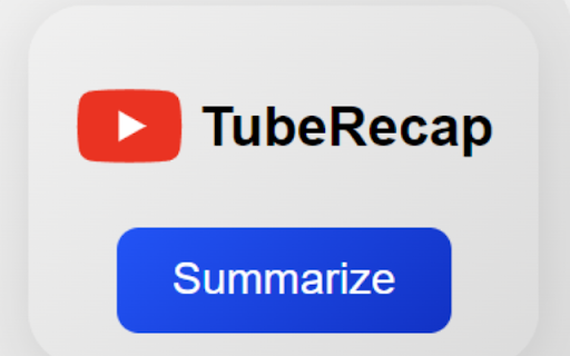TubeRecap - 谷歌插件