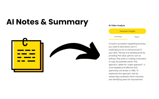 YT Summarizer - 谷歌插件