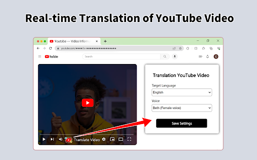 YouTube Real-Time Translation - 谷歌插件
