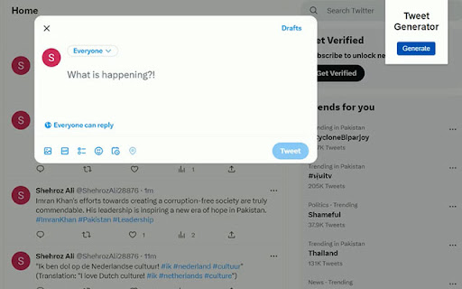 AI Tweet Generator Bot - 谷歌插件