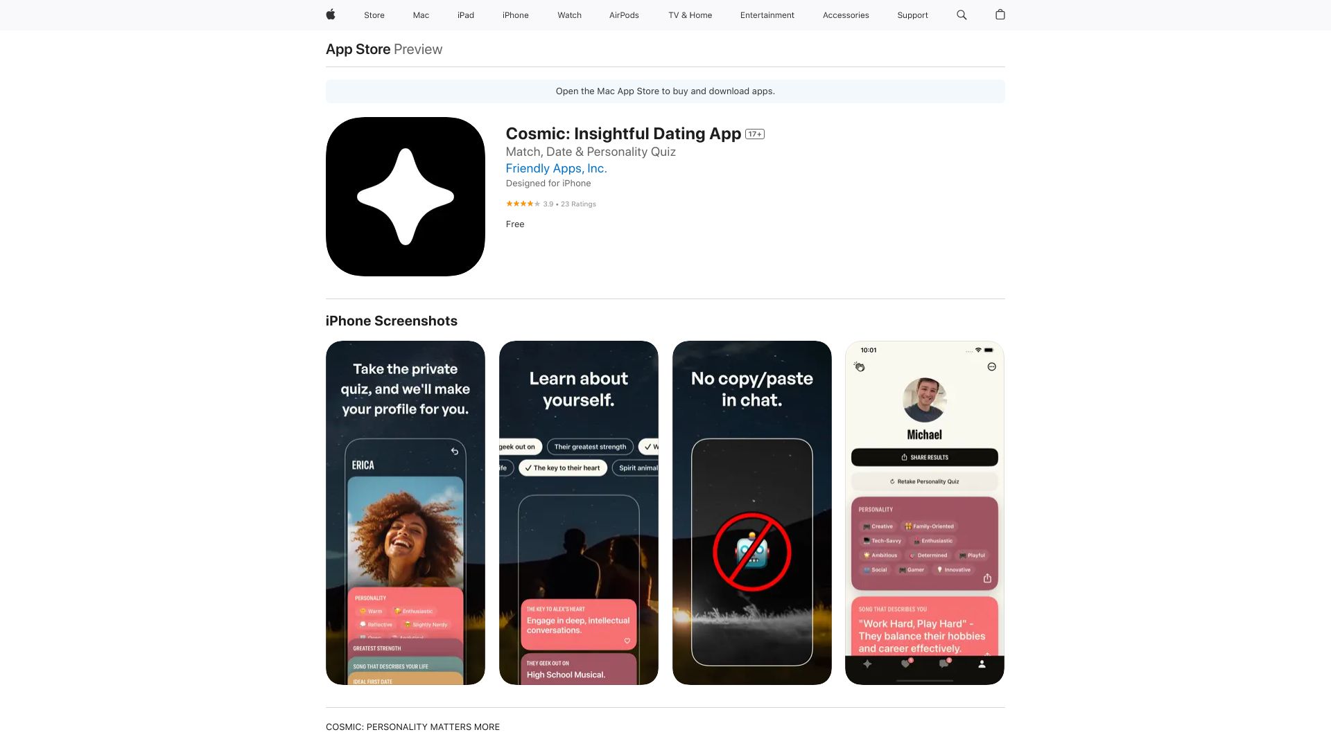 Cosmic: Insightful Dating App