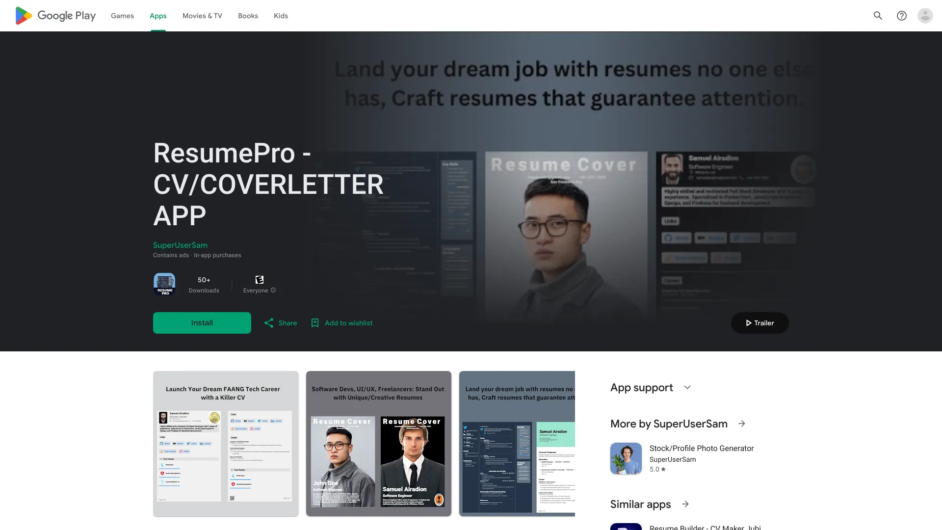 ResumePro - CV/COVERLETTER APP