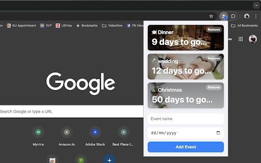 Event Countdown: Beautiful & Smart Reminders - 谷歌插件