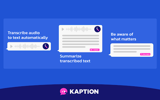 Audio to text and summarize conversations of voice messages and chats with AI on WhatsApp™ Web - 谷歌插件