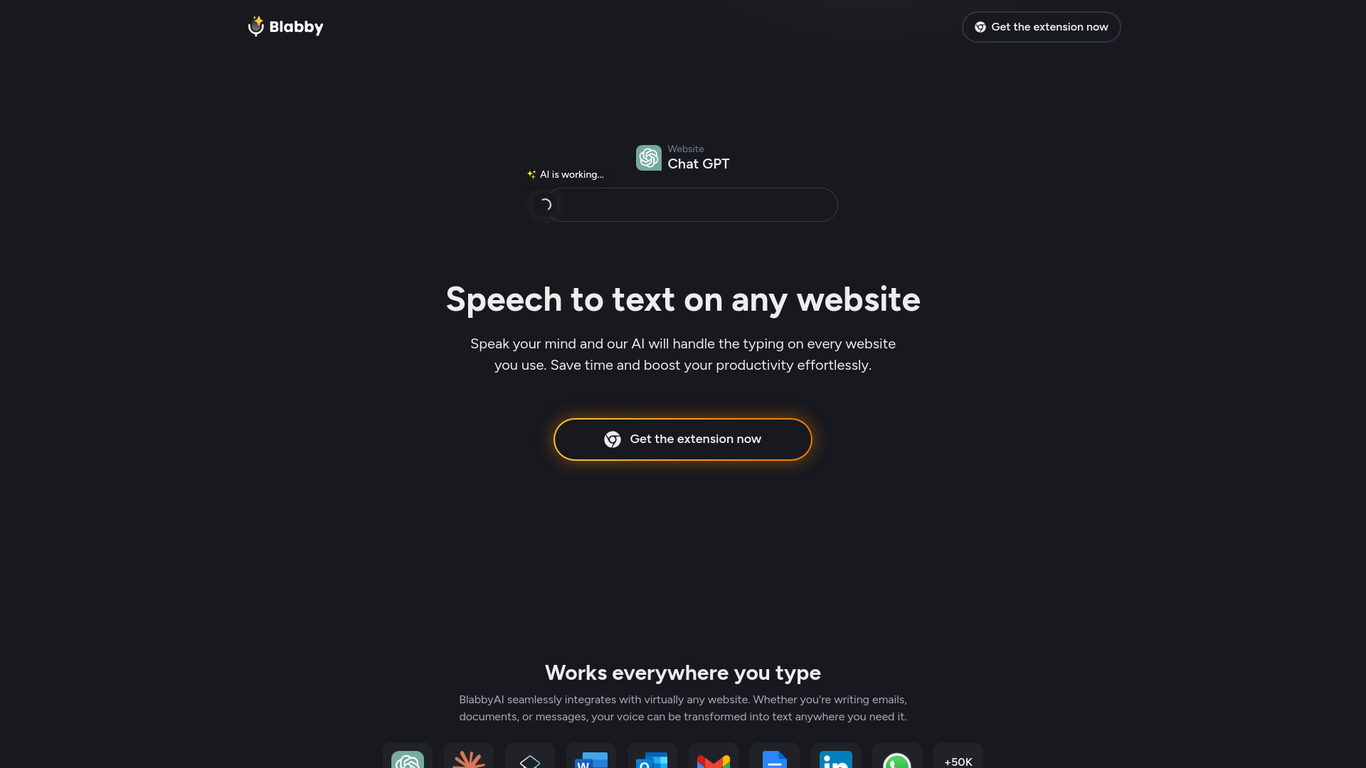 BlabbyAI Speech to text