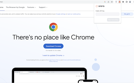 Aiera ASR Browser Extension - 谷歌插件