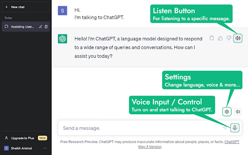 ChatGPT Voice Control Extension - 谷歌插件