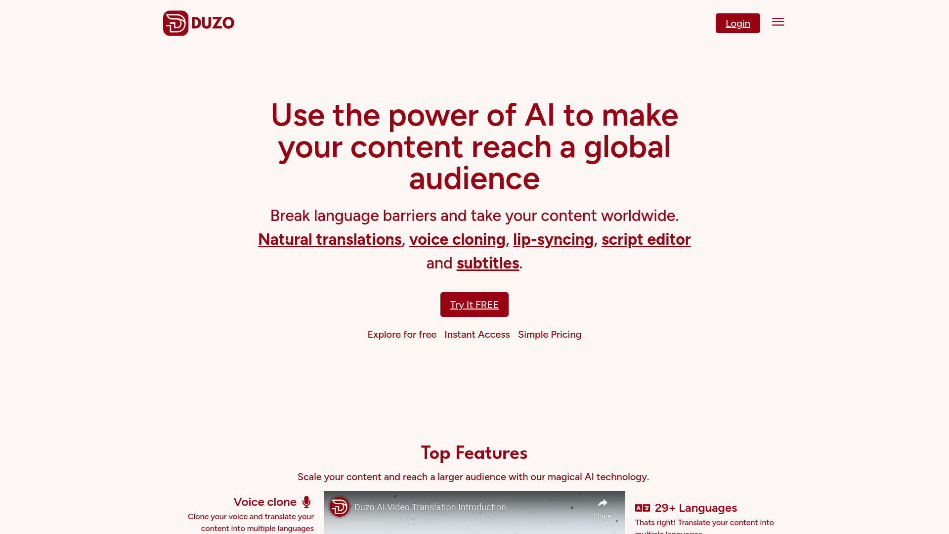 Duzo AI Translation