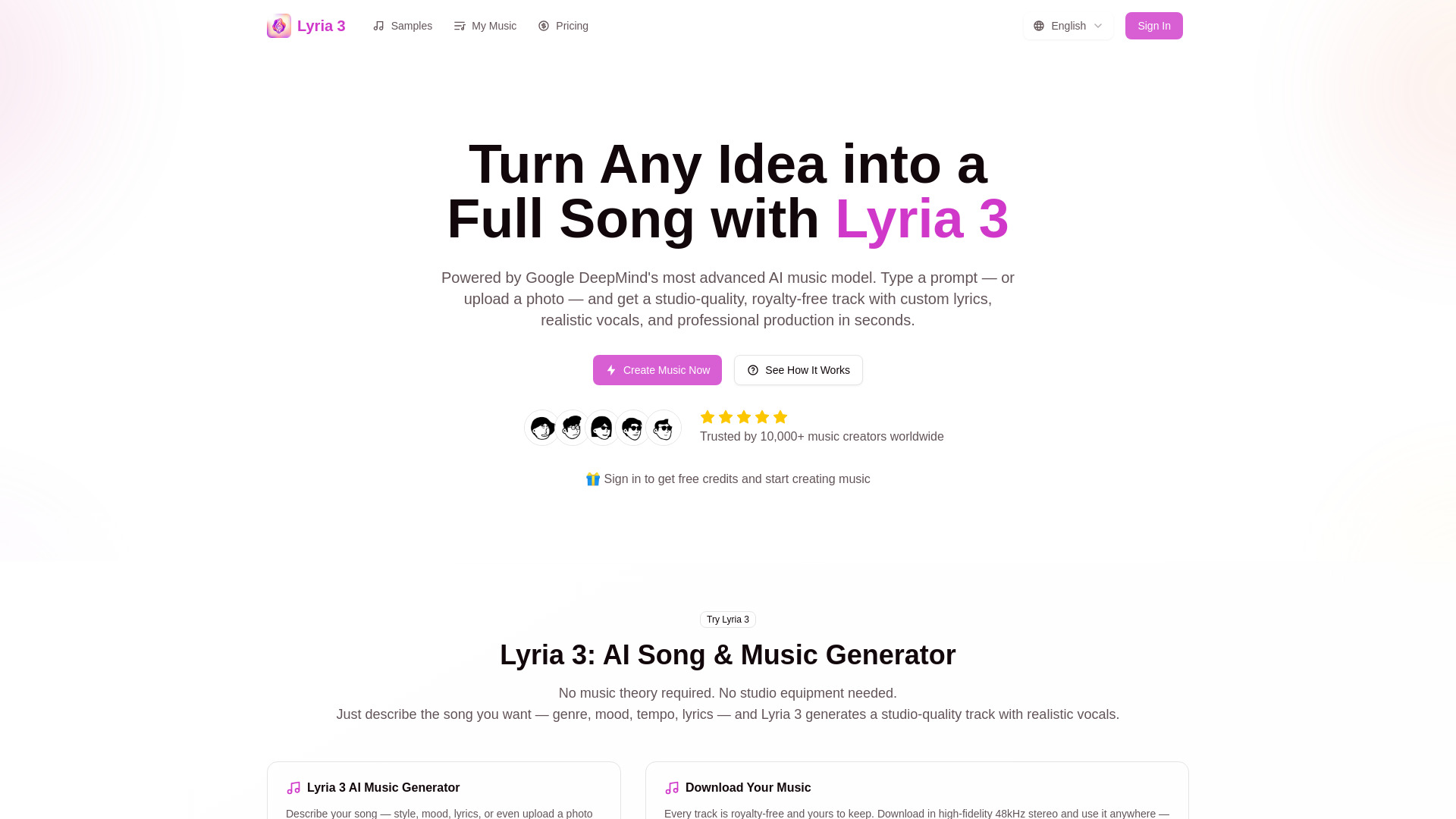 Lyria 3 Pro - AI Music Generator