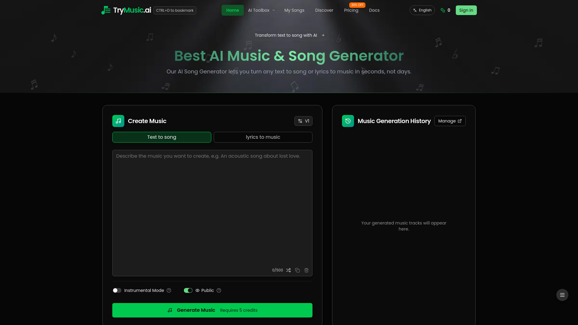 Trymusic AI