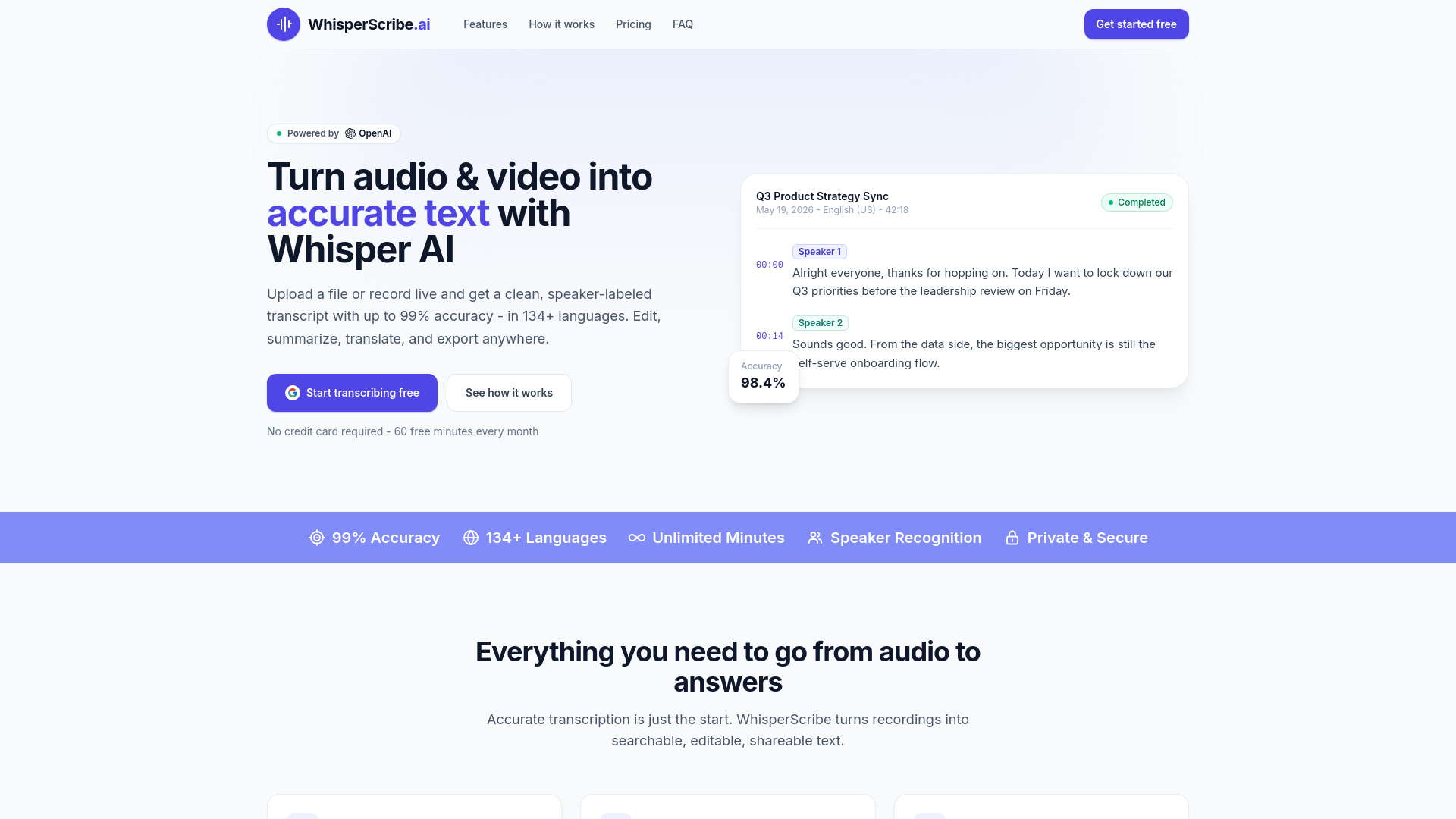 Whisper Scribe AI