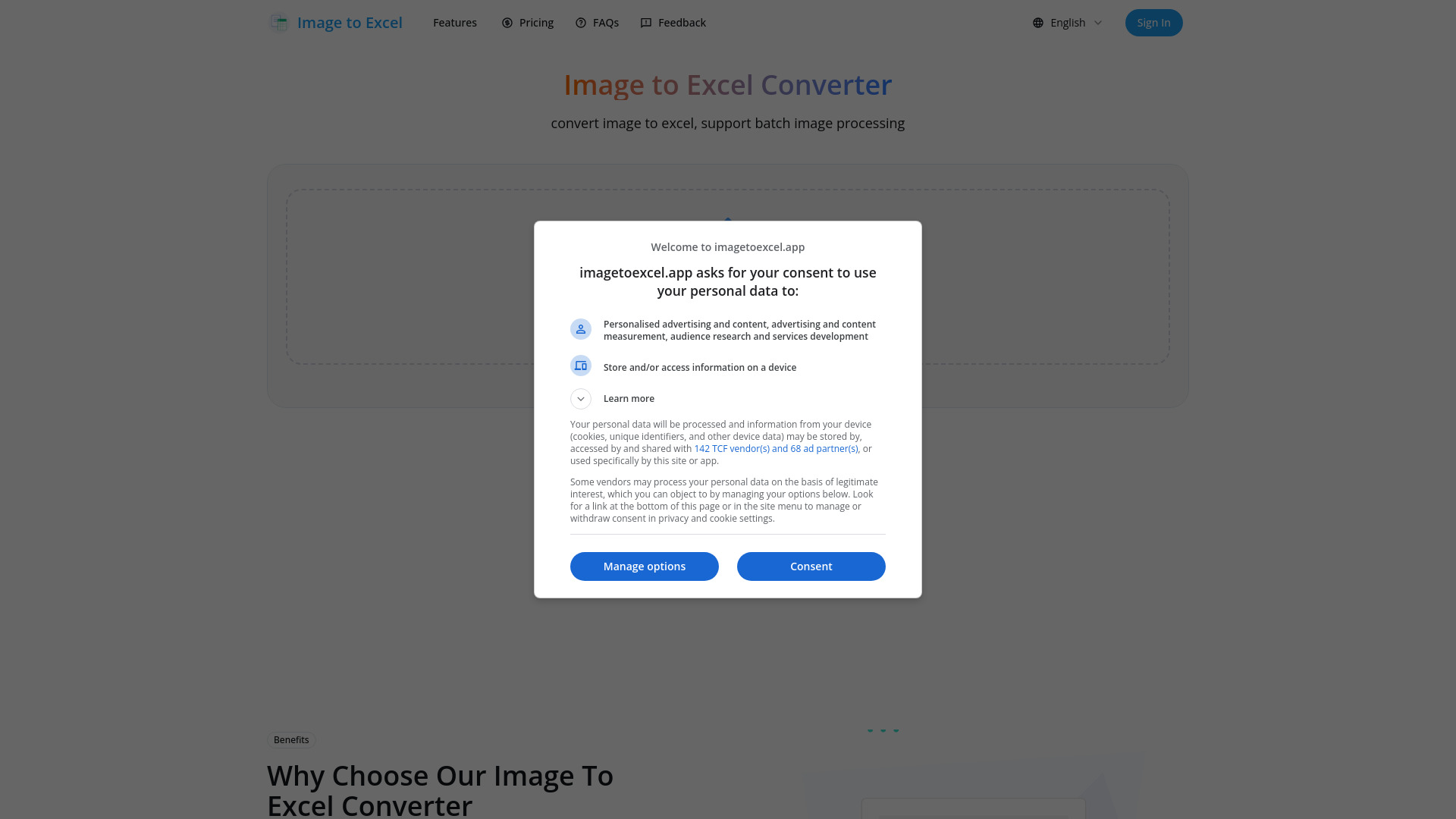 Image to Excel