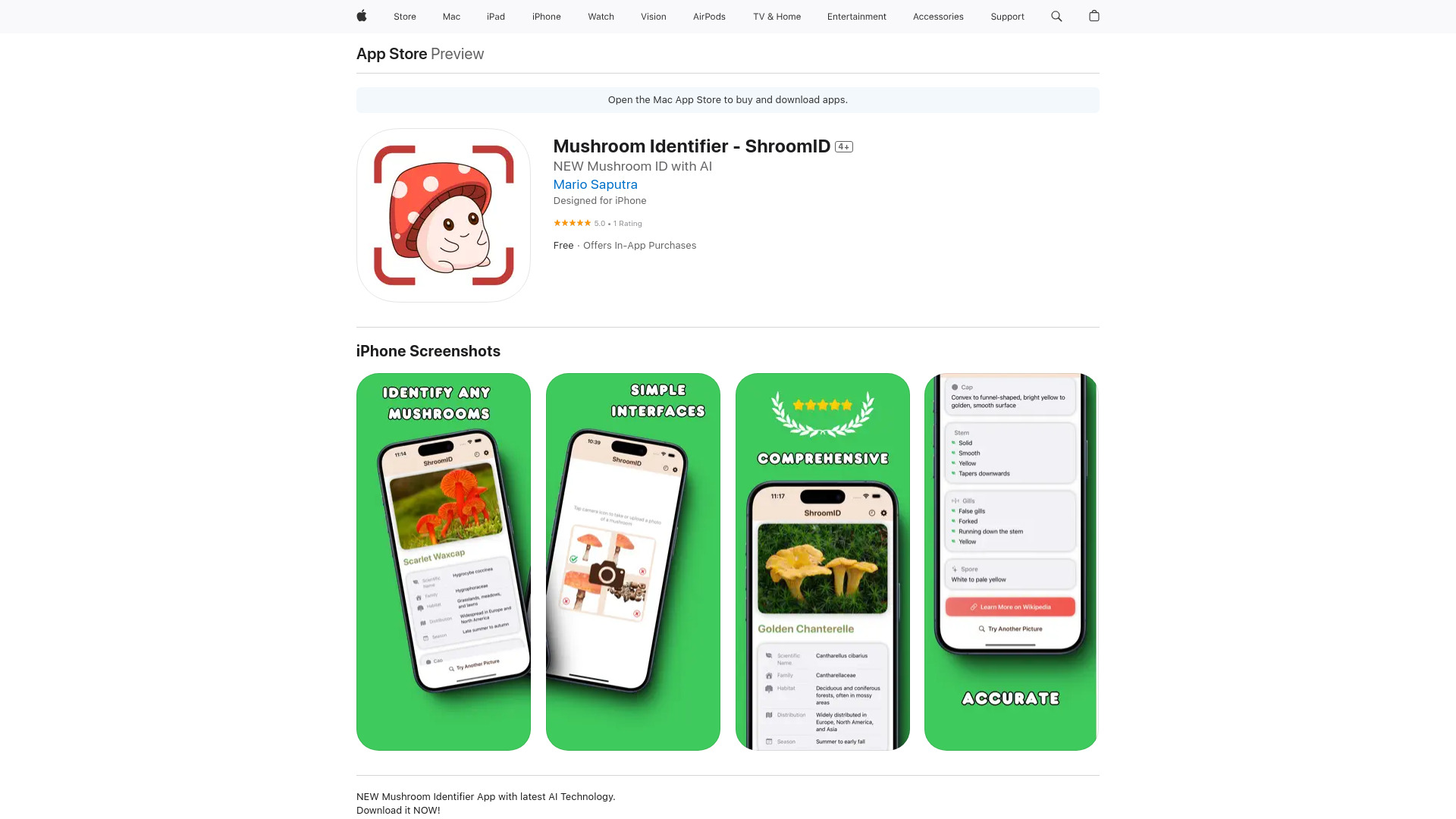 Mushroom Identifier - ShroomID