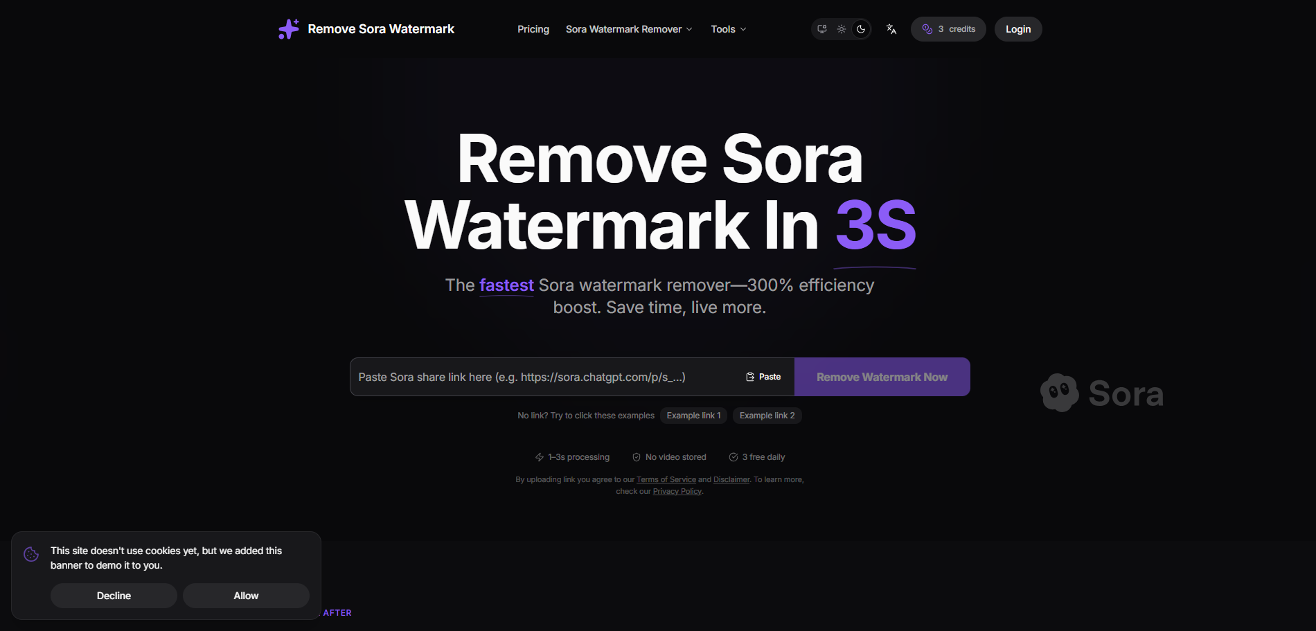 Sora Watermark Remover