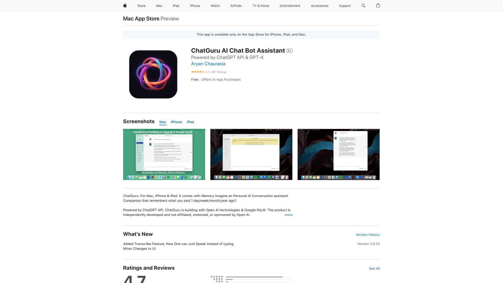 ChatG : Unlimited AI Chat Bot