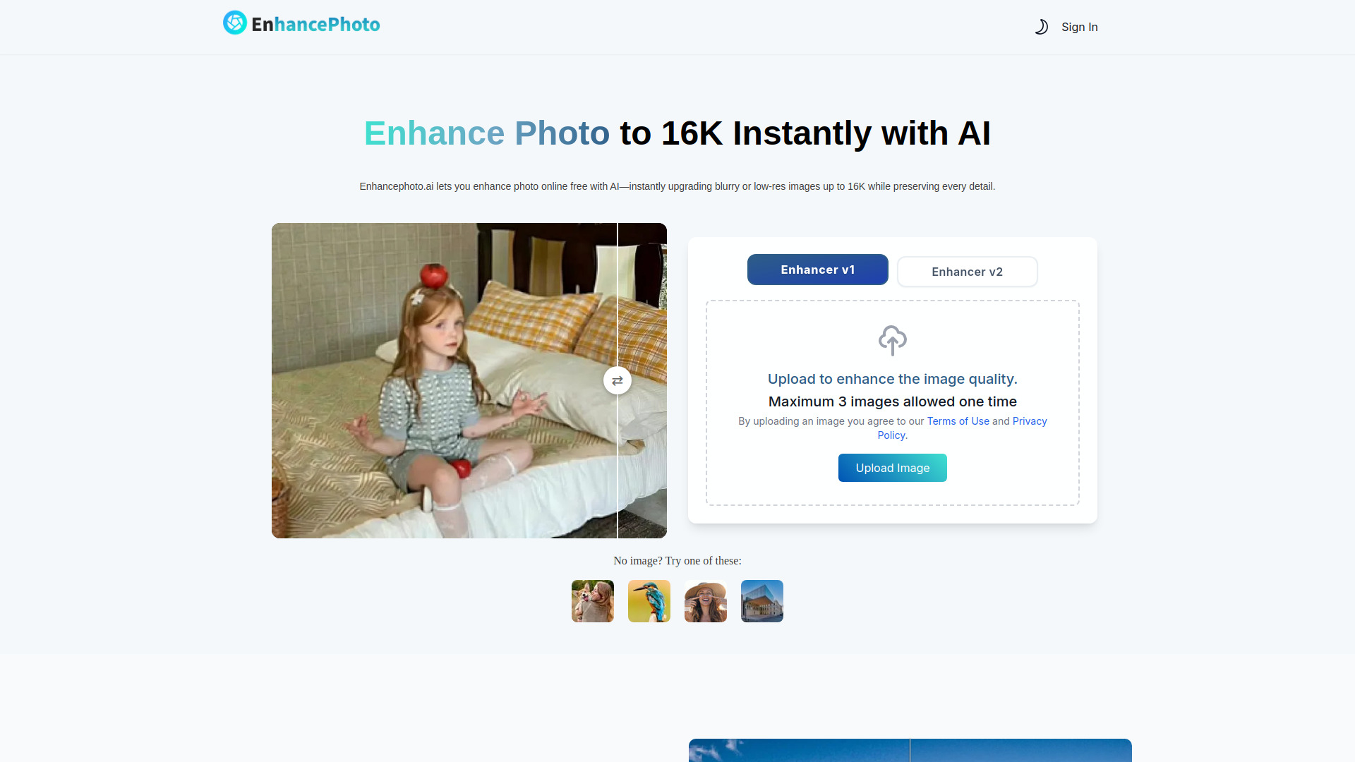 EnhancePhoto AI