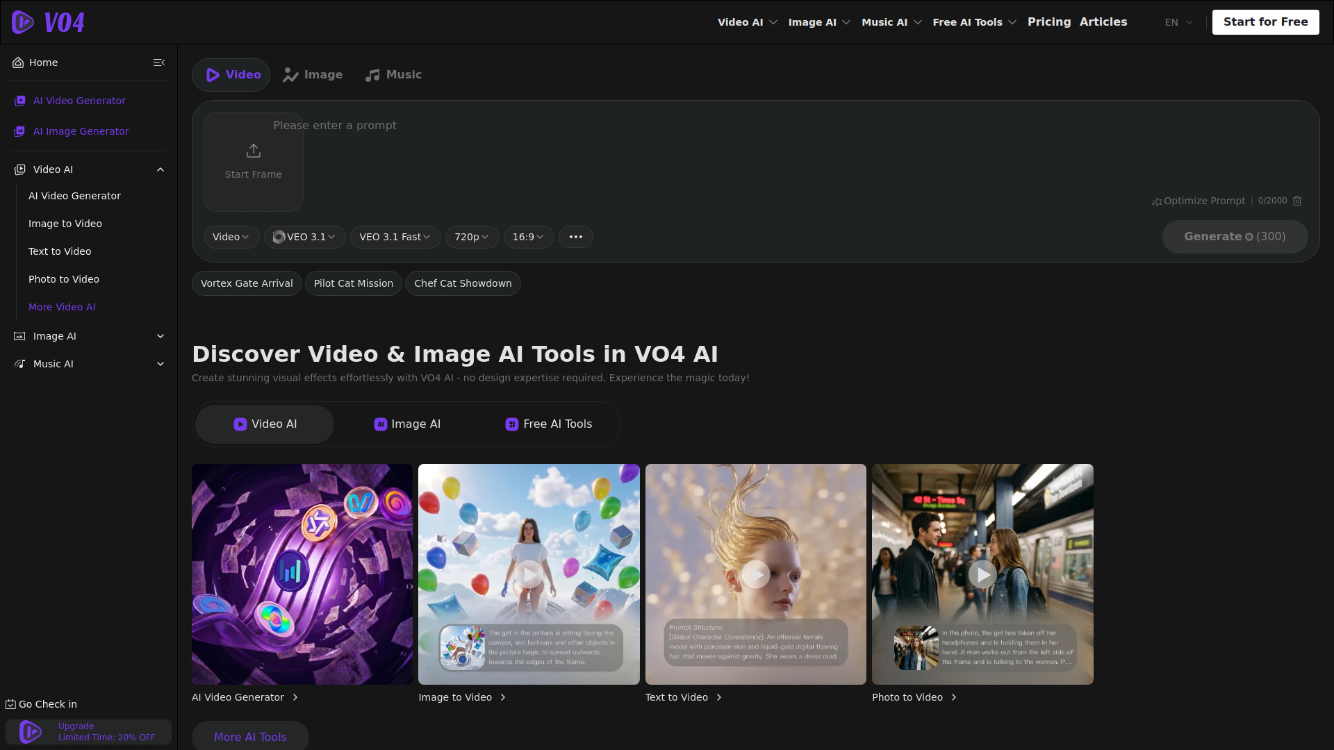 VO4 AI Video Generator