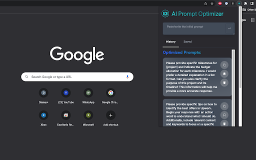 AI Prompt Optimizer - 谷歌插件