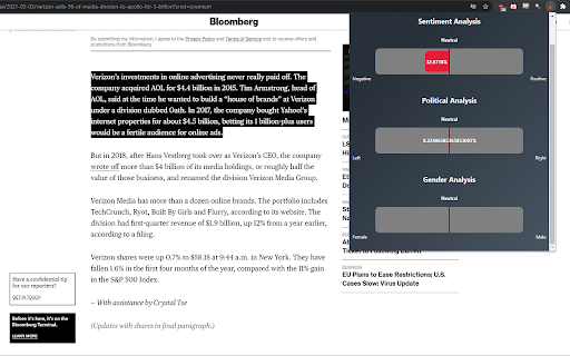 Text Analysis Extension - 谷歌插件