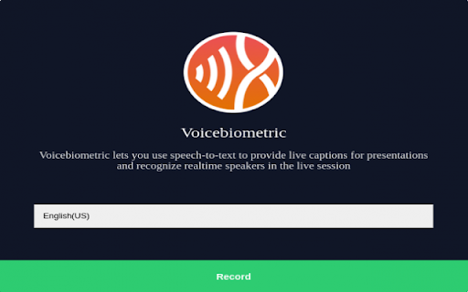 Voicebiometric - 谷歌插件