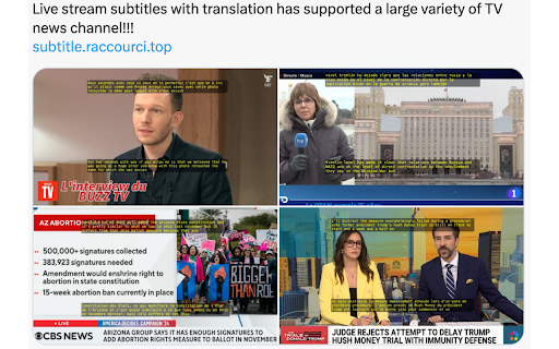 Subtitle Chrome Extension - 谷歌插件