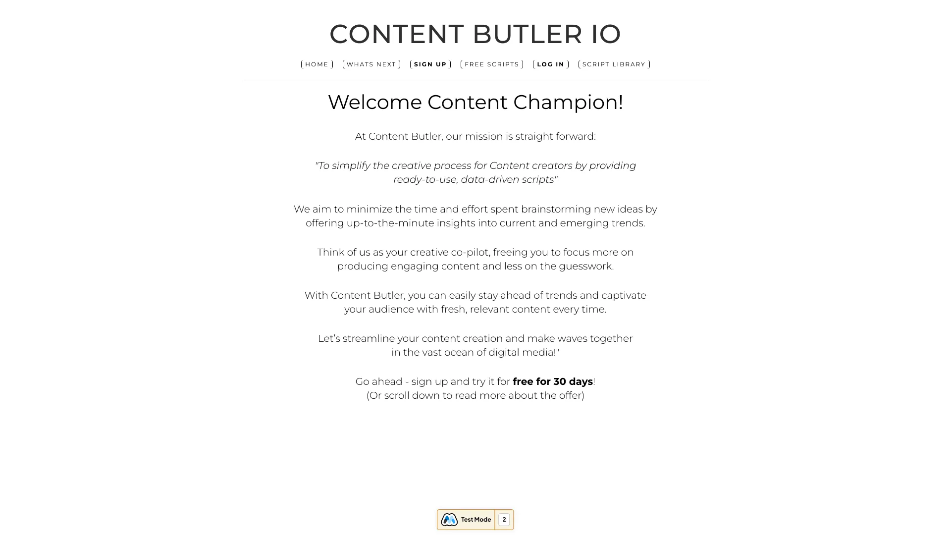Content Butler IO