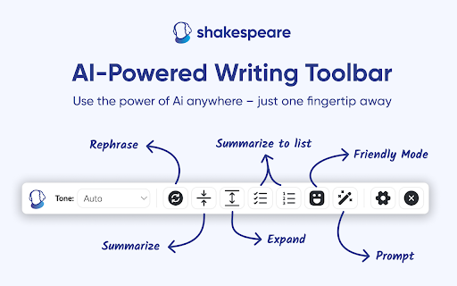 Shakespeare AI Toolbar - 谷歌插件