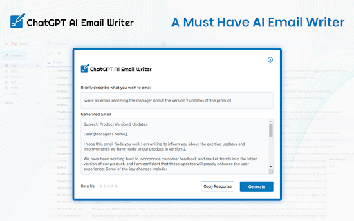 ChatGPT writer for Email, Essay - 谷歌插件