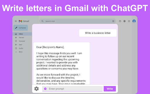Chat GPT for Gmail Chrome Extension - 谷歌插件