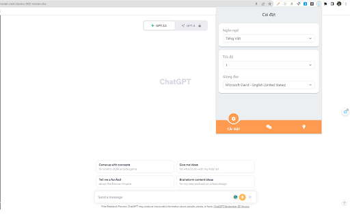 Voice Chat GPT Extension - 谷歌插件