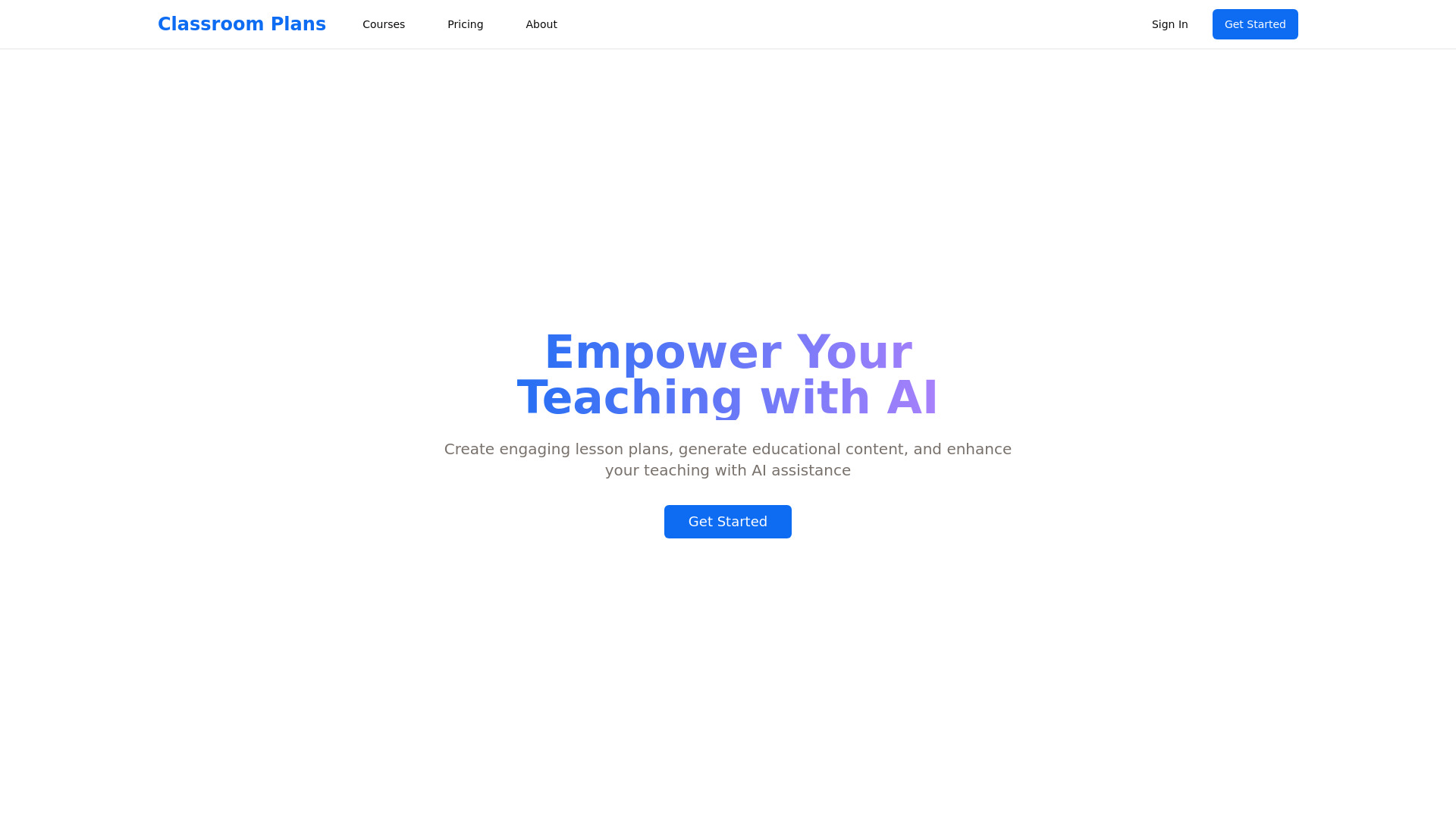Classroom Plans