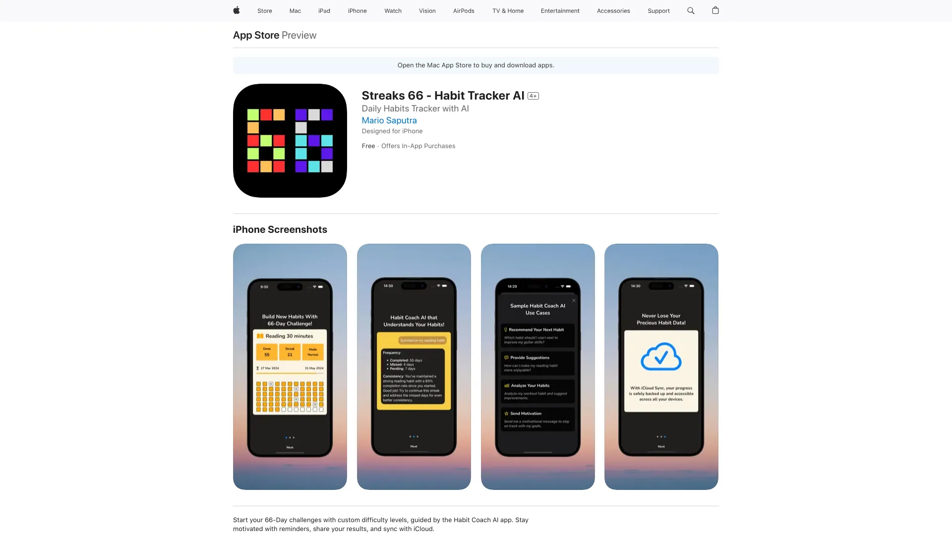Streaks 66 - Habit Tracker AI