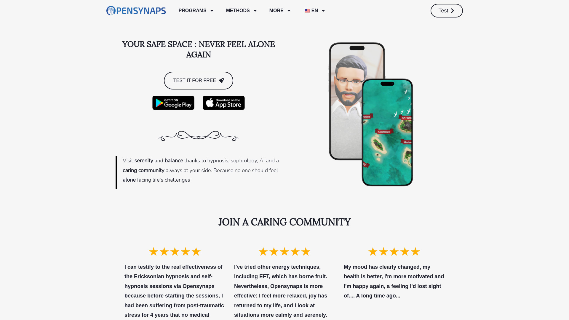 OpenSynaps AI - Your safe place, never feel alone anymore