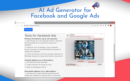 AI Ad Generator - 谷歌插件