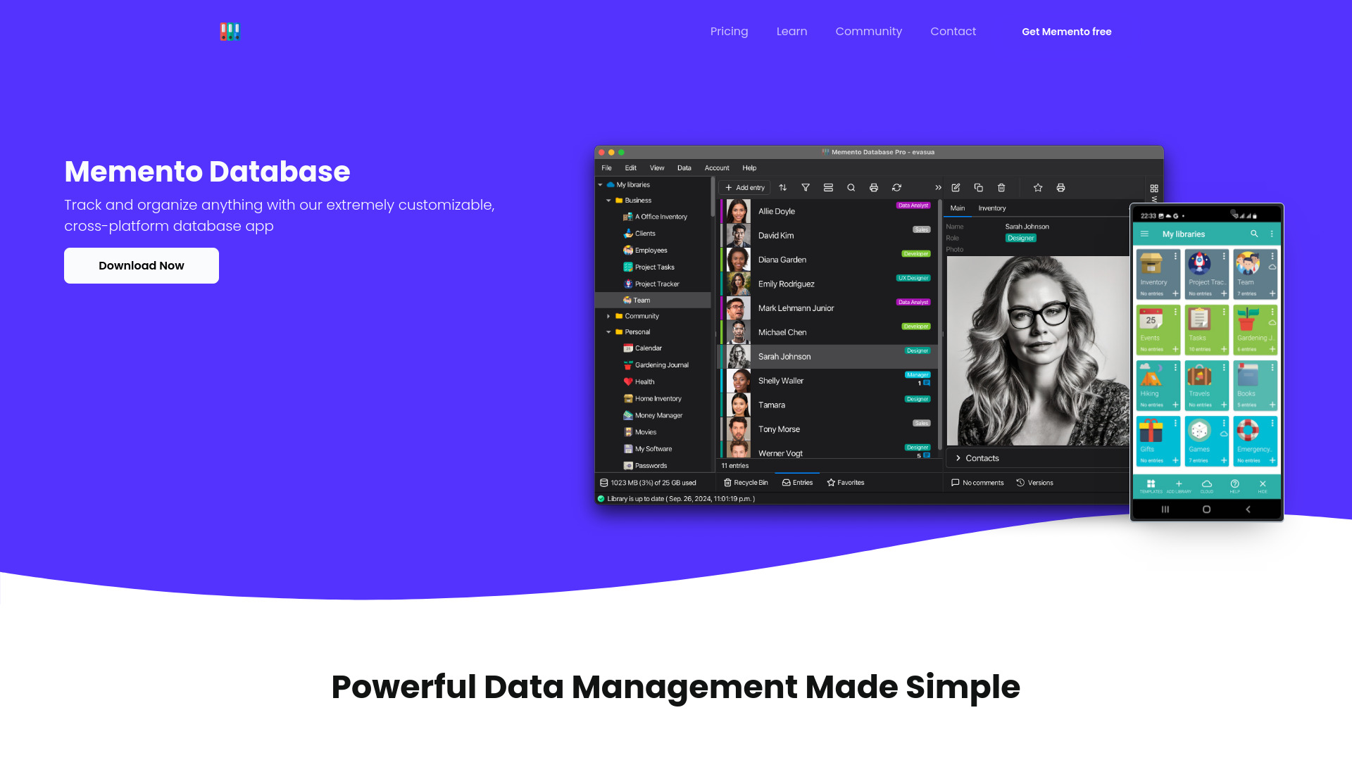 Memento Database