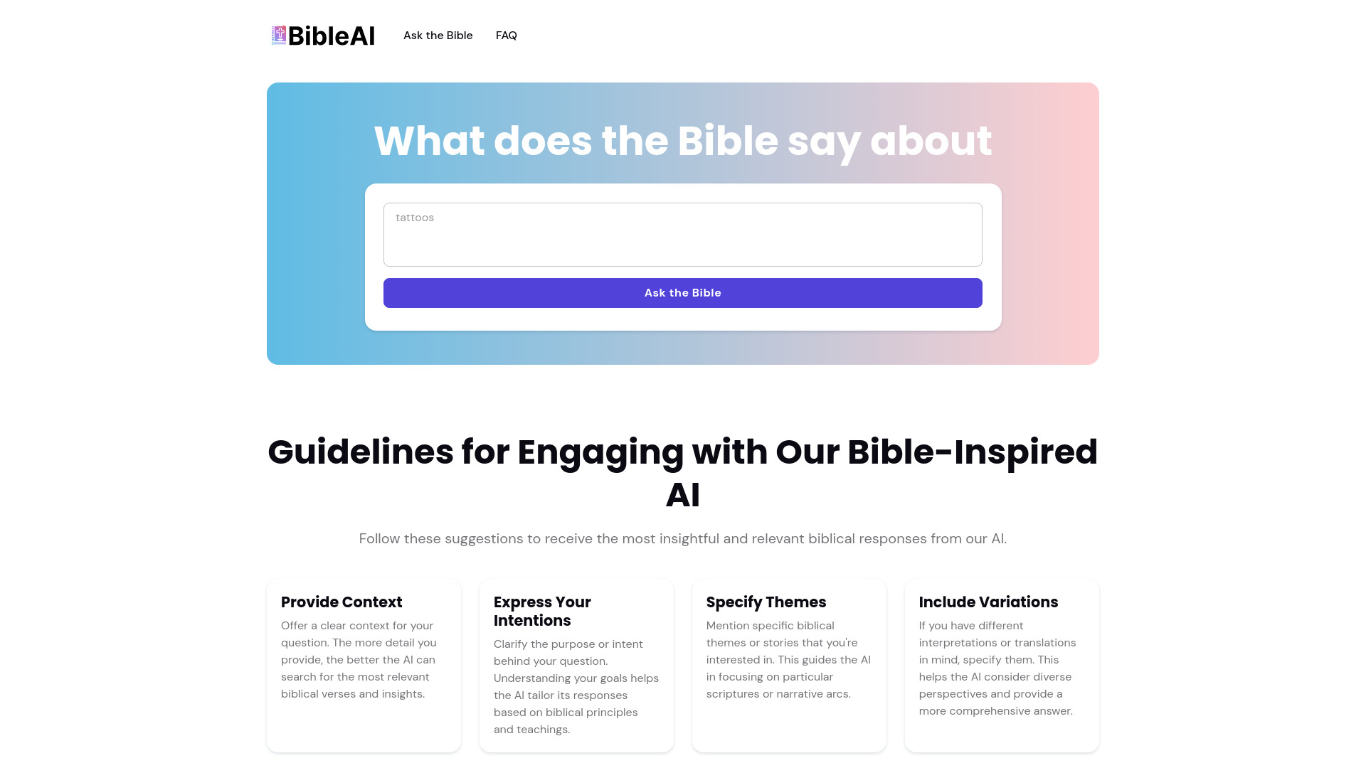 Ask the Bible