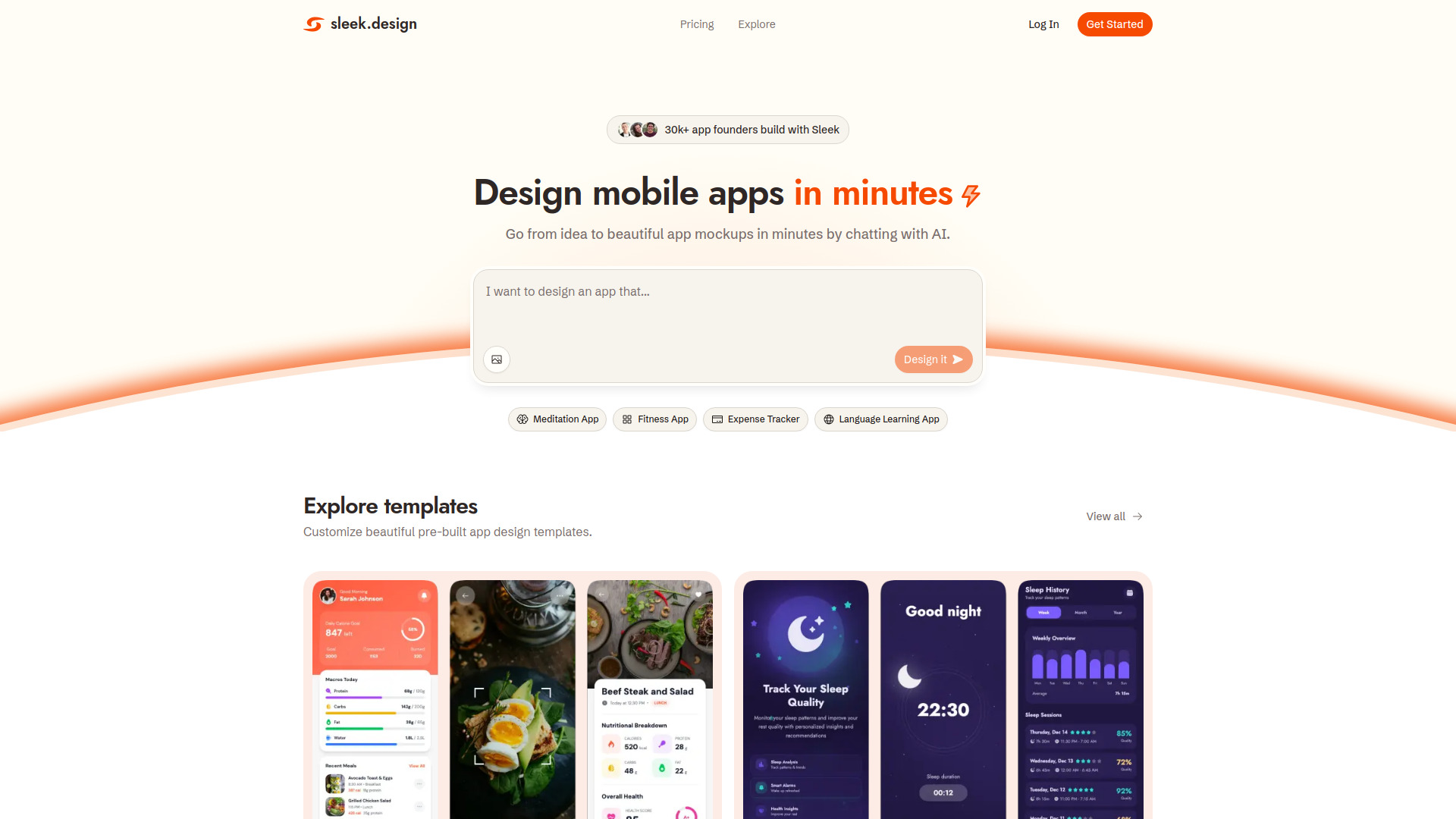 Sleek: AI Mobile App Designer