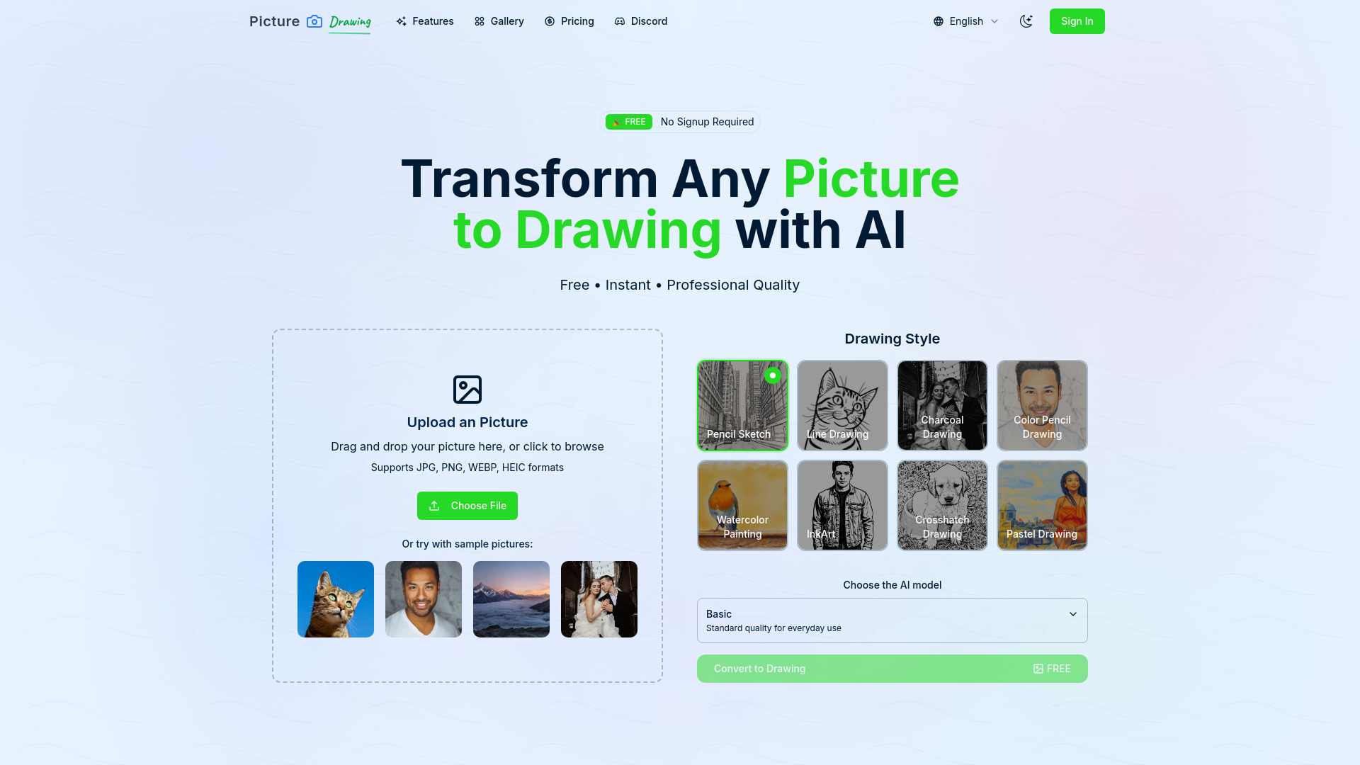 picture to drawing