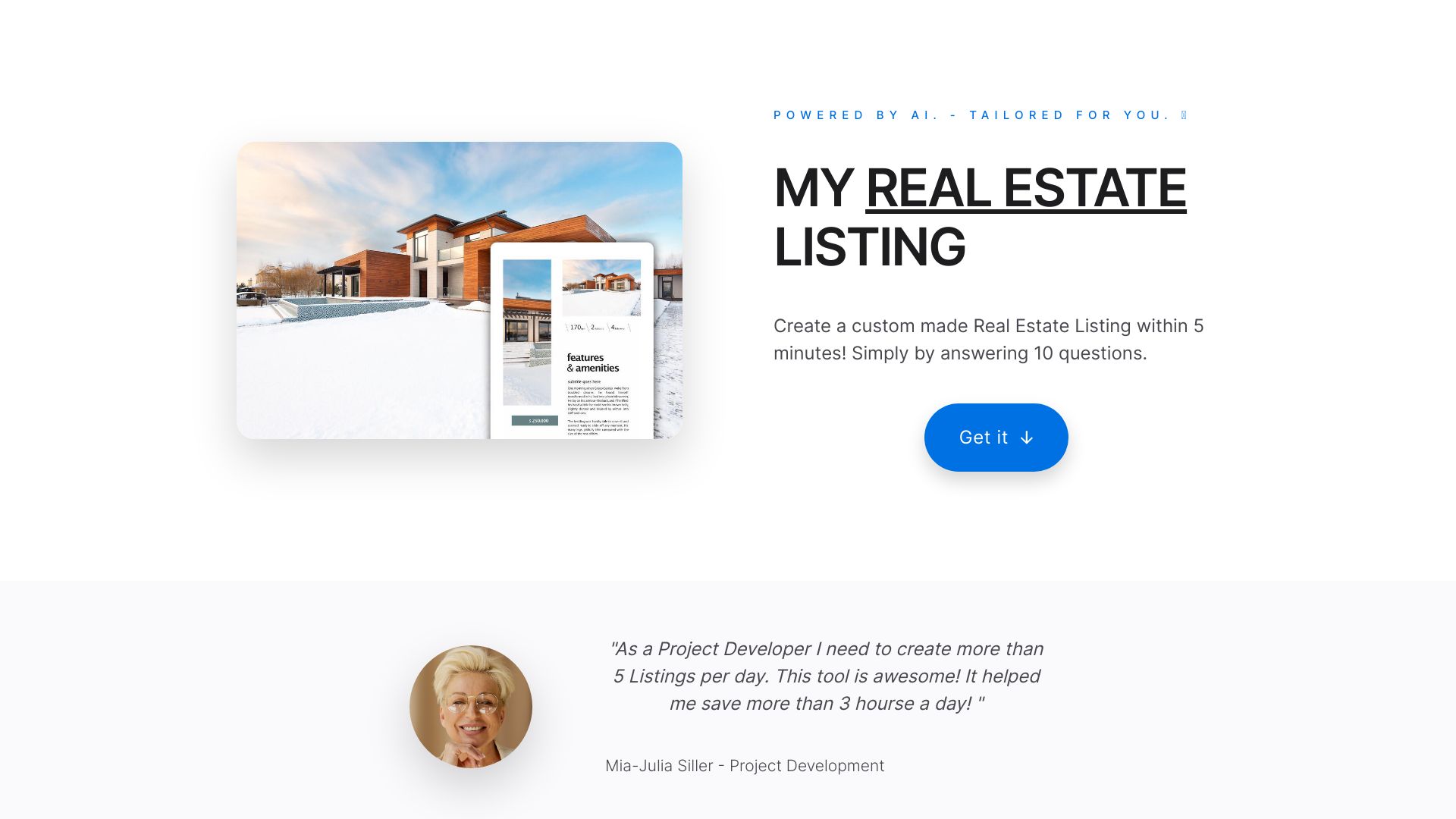 My Real Estate Listing