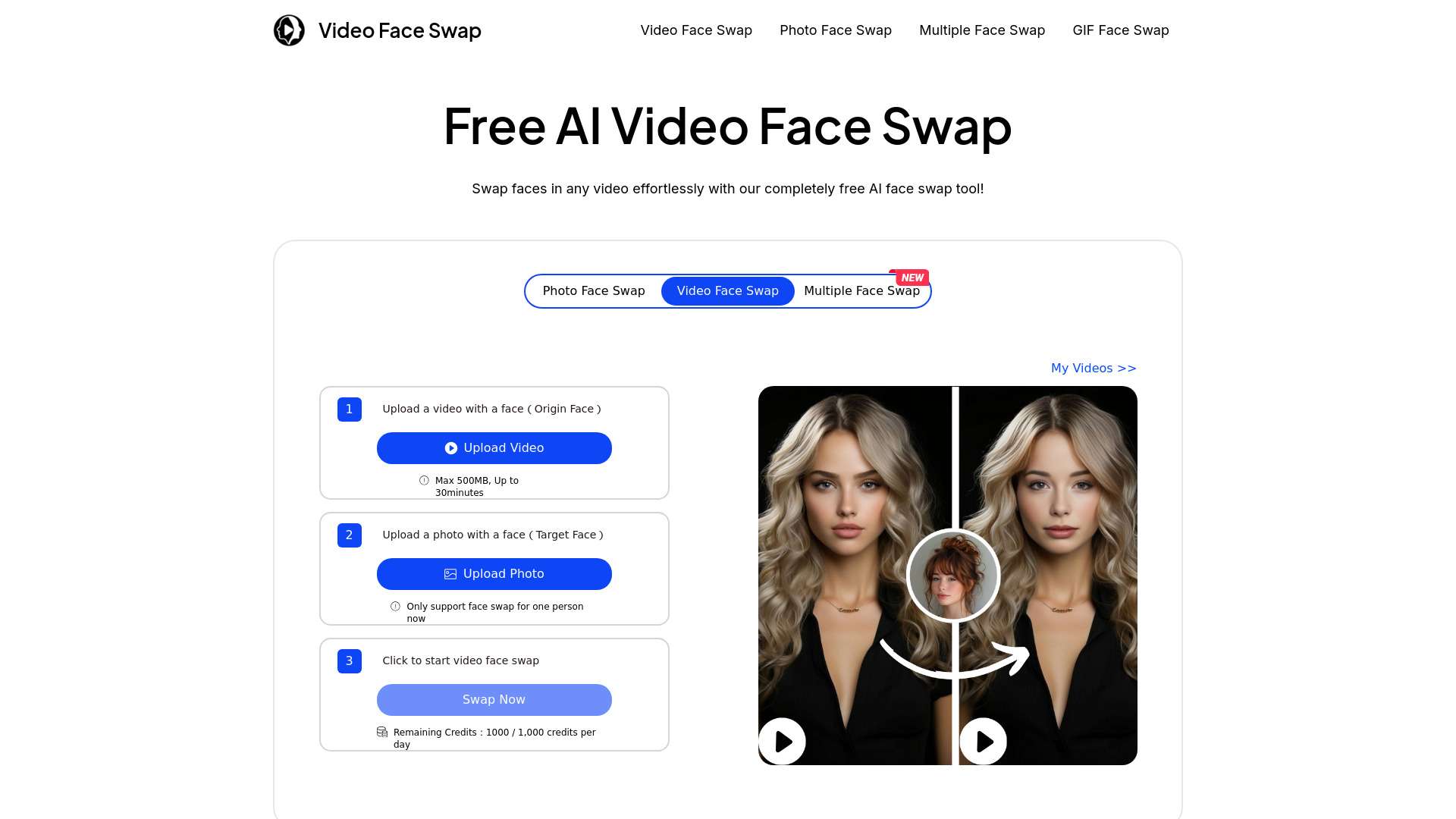 VideoFaceSwap