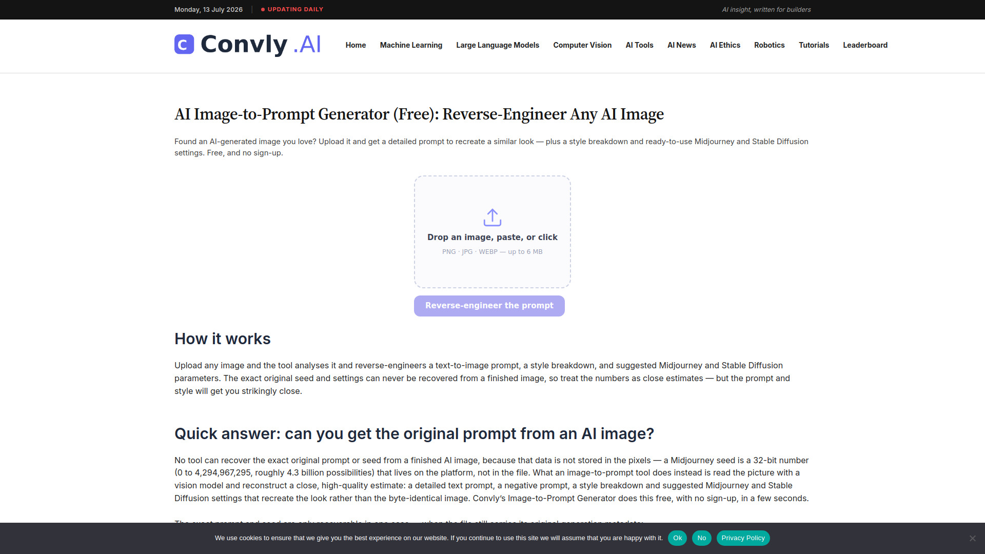 Convly AI Image-to-Prompt