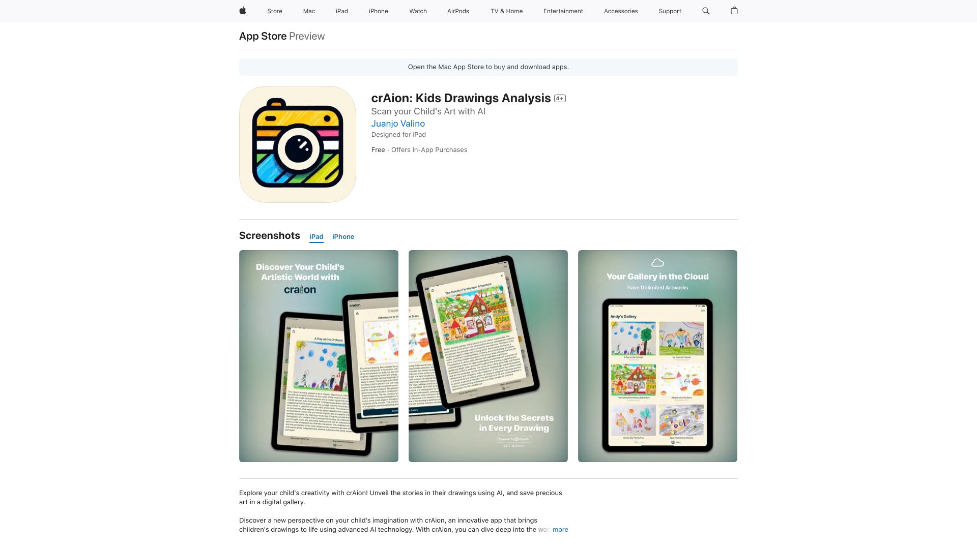 crAion: Kids Drawings Analysis