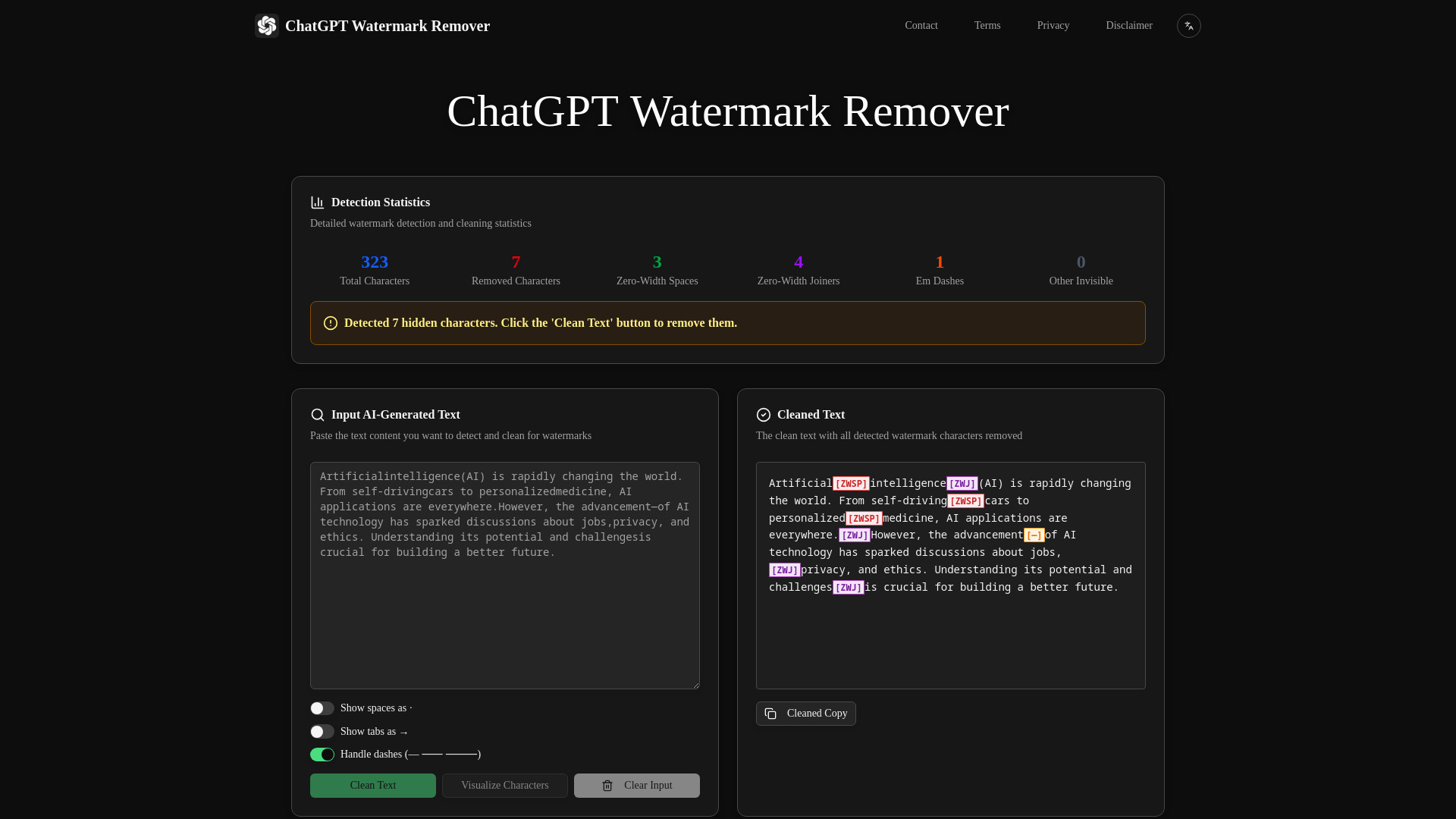 ChatGPT Watermark Remover