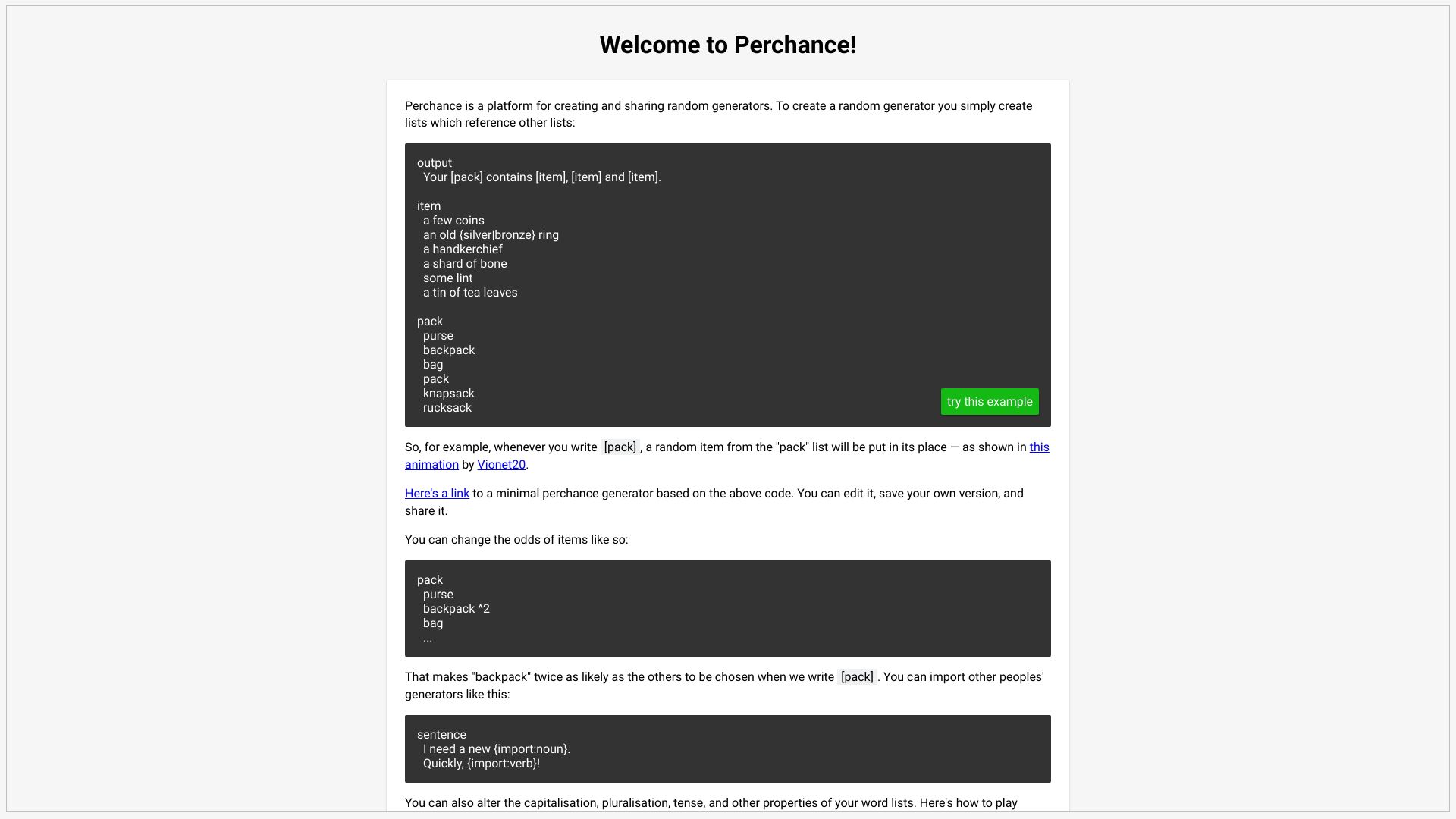 Perchance