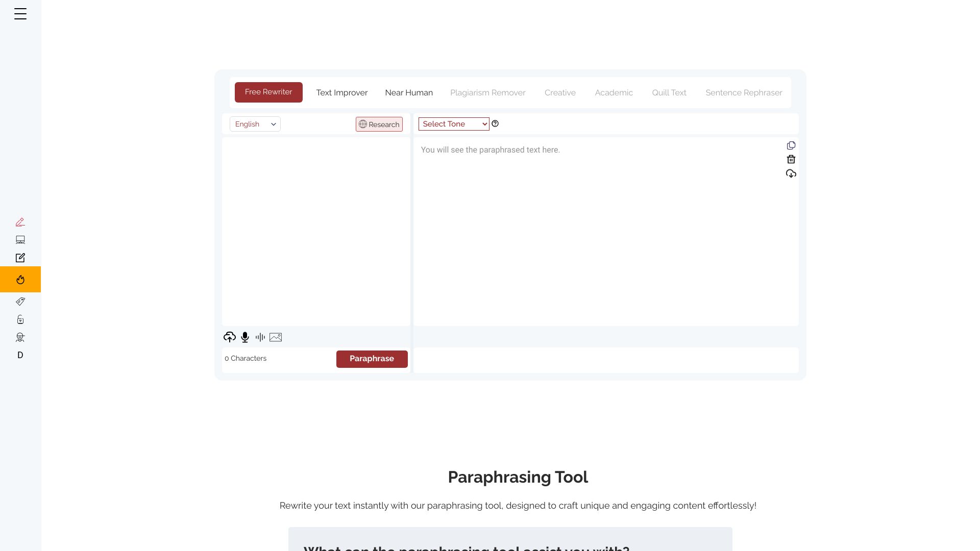 Paraphrasing Tool
