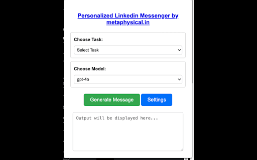 Personalized AI Message Generator for LinkedIn - 谷歌插件