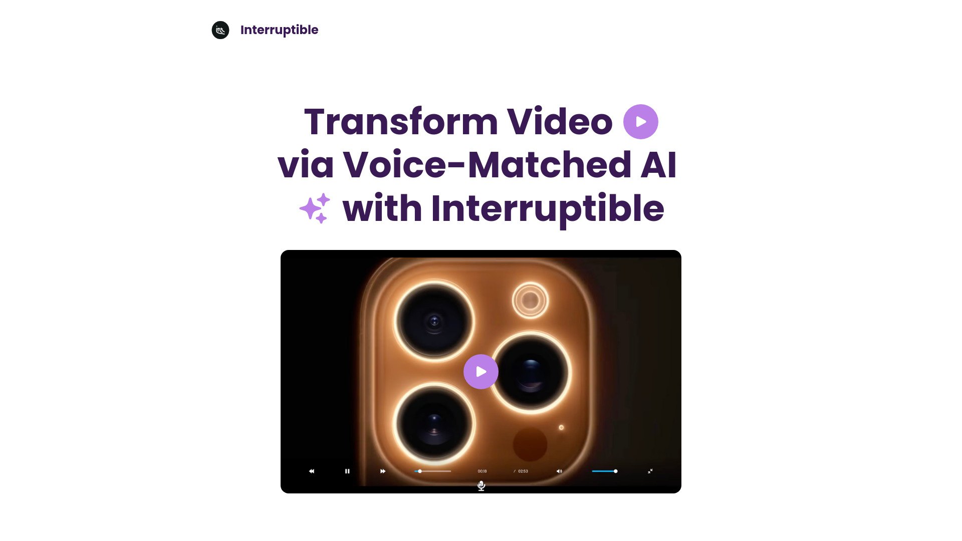Interruptible AI